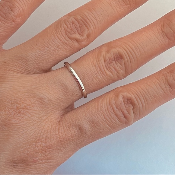 Sterling silver plain 2mm band ring, band ring, plain band ring, silver band - Picture 9 of 10